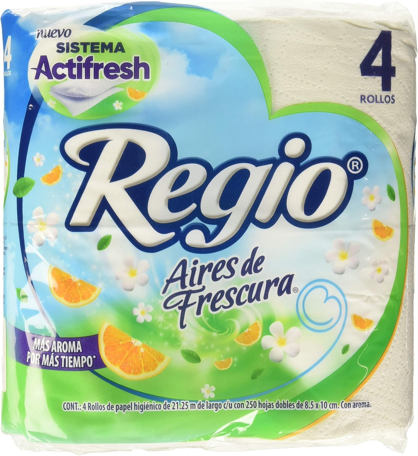 Regio Hig Aires De Frescura 250 Hojas 4 Rollos Amazon Com Mx