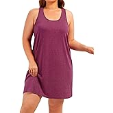Plus Size Tank Nightgowns Women Sleepwear Racerback Sleeveless Night Gown Dresses Sleep Shirts