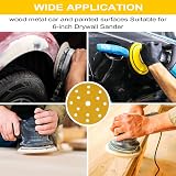 STE BRUAM 50Pcs 150mm 400 Grit Sanding Discs 15-Hole Hook & Loop 6Inch view 6