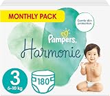 Pampers Harmonie Nappies Size 3 6-10kg 180 Nappies Monthly Savings Pack view 1