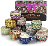Yinuo Mirror Scented Candle Set 12 x 60g Soy Wax Gift Box Aromatherapy