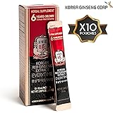 KGC Korean Panax Red Ginseng Extract Everytime - Immune System, Natural Energy Stamina, Antioxidants Healthy Memory Function, Blood Circulation, 10 Portable Pouches