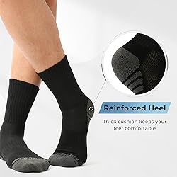 BAMBOO COOL Men's Crew Socks Athletic Running