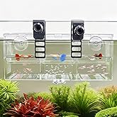 BaoZqua Triple-Chamber Fish Breeder Box for Fish Tank, Guppy Fry Nursery | Pregnant fish give birth up top; newborns drop below out of reach of adult fish. Isolates bettas or shrimp in your aquarium.