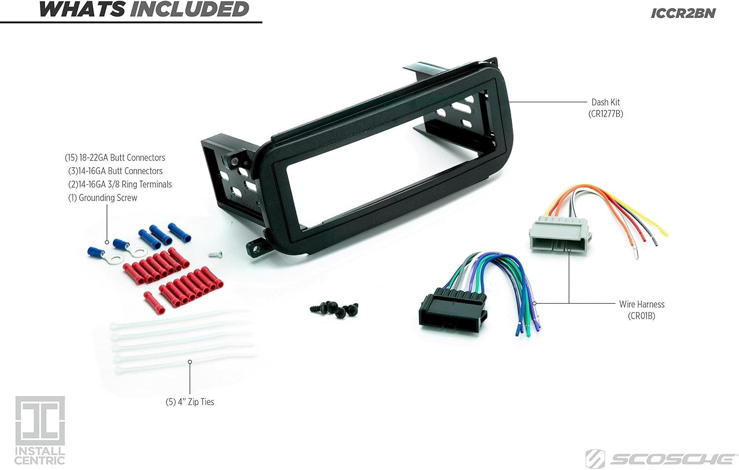 Scosche CR1277B Single DIN Installation Kit for Select 1998-2004 Chrysler/Dodge/Jeep Vehicles: Car Electronics