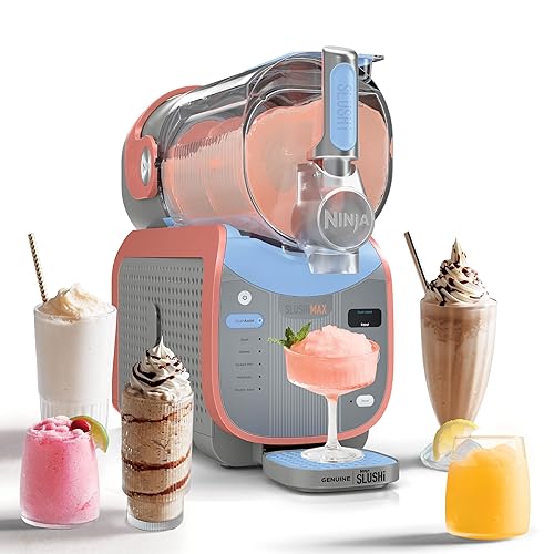 Ninja SLUSHi Max | XXL Smart Frozen Drink Maker | No Ice Needed | Ingredient-Sensing Technology | 6 Programs | Perfect Temp & Texture up to 12 hours | Party-Sized 150oz Capacity | Peach | FS605
