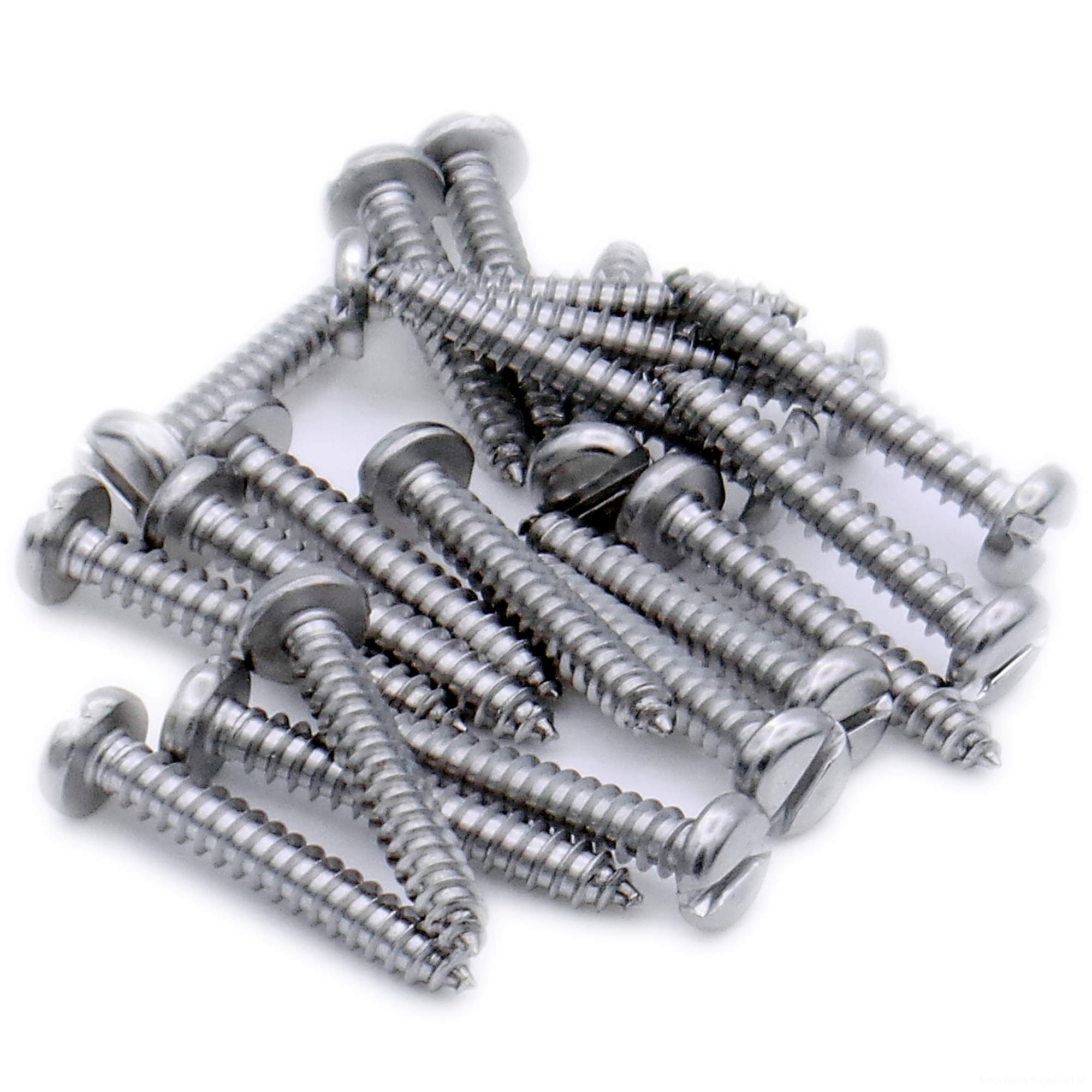 No.14 x 2.5 (6.3mm x 60mm) Slot Pan Self-Tapping Screw - Stainless Steel (A2) (Pack of 20)