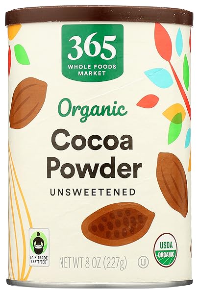365 BY WHOLE FOODS MARKET, ORGANIC COCOA POWDER, UNSWEETENED, 8 OUNCE