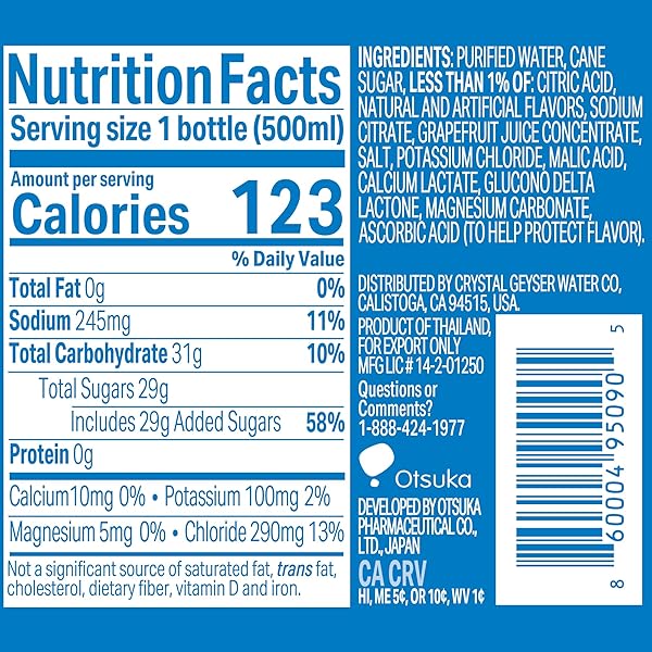 POCARI SWEAT PET BOTTLES – THE WATER AND ELECTROLYTES THAT YOUR BODY NEEDS, JAPANS FAVORITE HYDRATION DRINK, NOW IN THE USA, CLEAR, 500 ML, 12 PACK