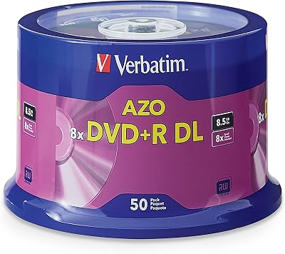 Verbatim DVD+R DL 8.5GB 8X Branded Surface 50 Pack Spindle