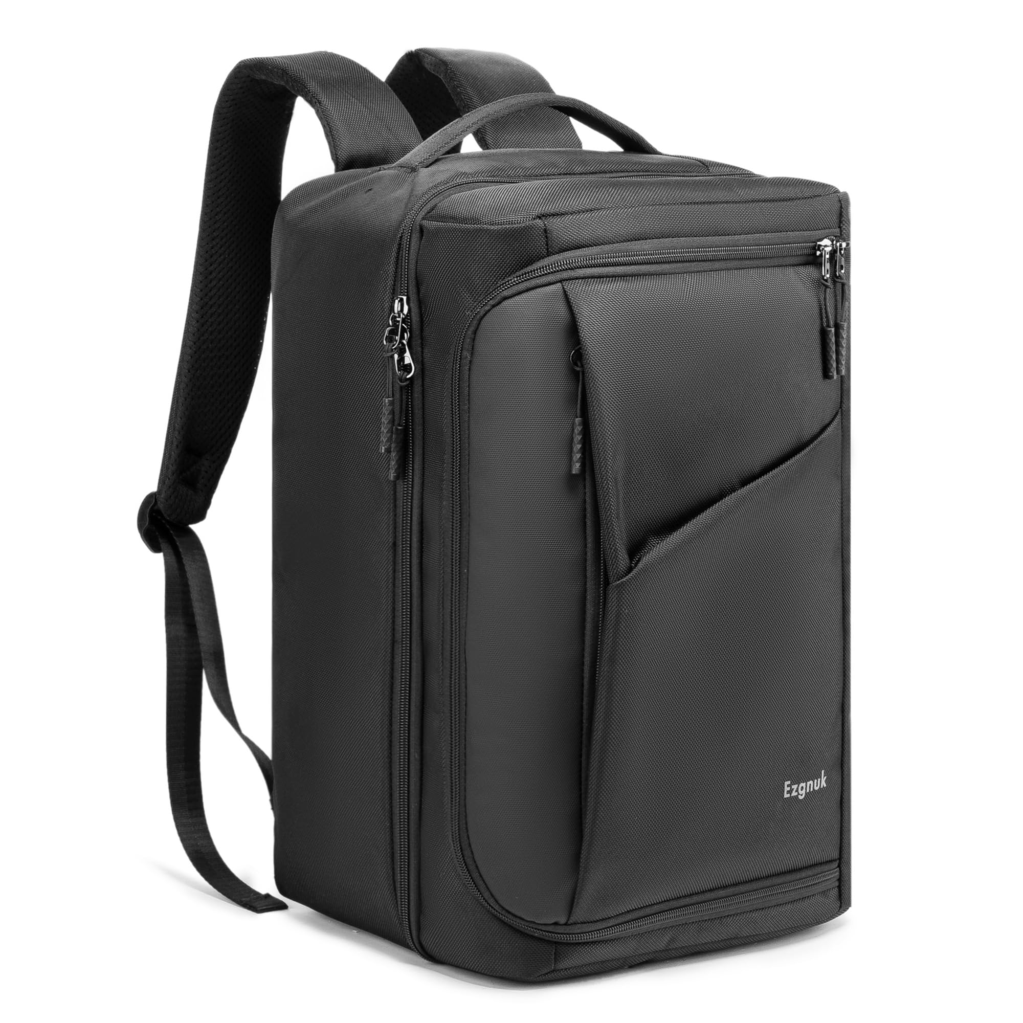 Ezgnuk Game Backpack for PS5 Console, Protective Travel Carrying Case, Large Capacity Storage Bag with Zippered Pocket for PlayStation 5, Laptop, Headphones, Game Discs and Accessories
