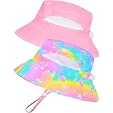 2pcs Baby Sun Hat Toddler Girls Bucket Hat for Kids UPF 50+ Sun Protective Child Summer Beach Hats Unicorn Fishing Hat