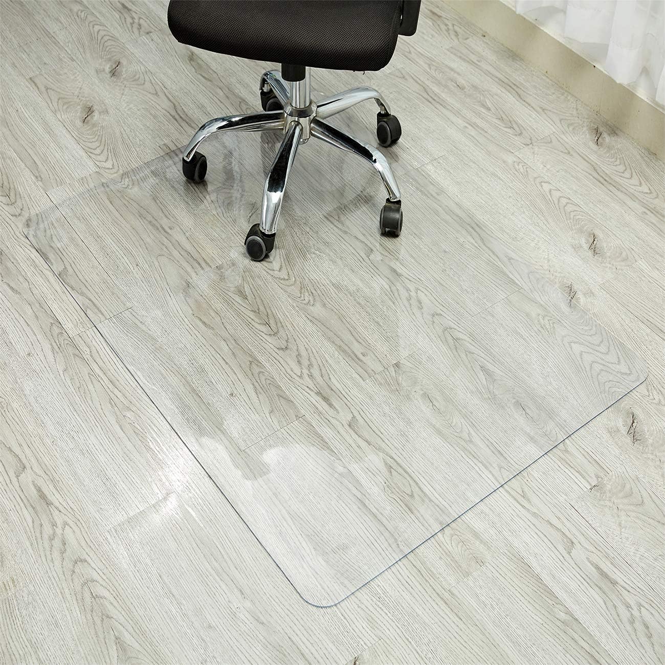 Homek Crystal Clear Chair Mat for Hardwood Floor, 48”x 36”x 1/8” Chair Mat for Hard Floor : Office Products