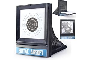 BBTac Airsoft Target with Trap Net Catcher, Stand and Paper Target, for Airsoft Gun Training Shooting BB Pellets Indoor Outdoor