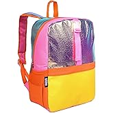 Wildkin Pack-it-All Kids Backpack – Durable, Spacious, Adjustable for School & Travel - Orange Shimmer