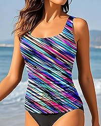 Aqua Eve Tankini Tops for Women Swimwear Top Only
