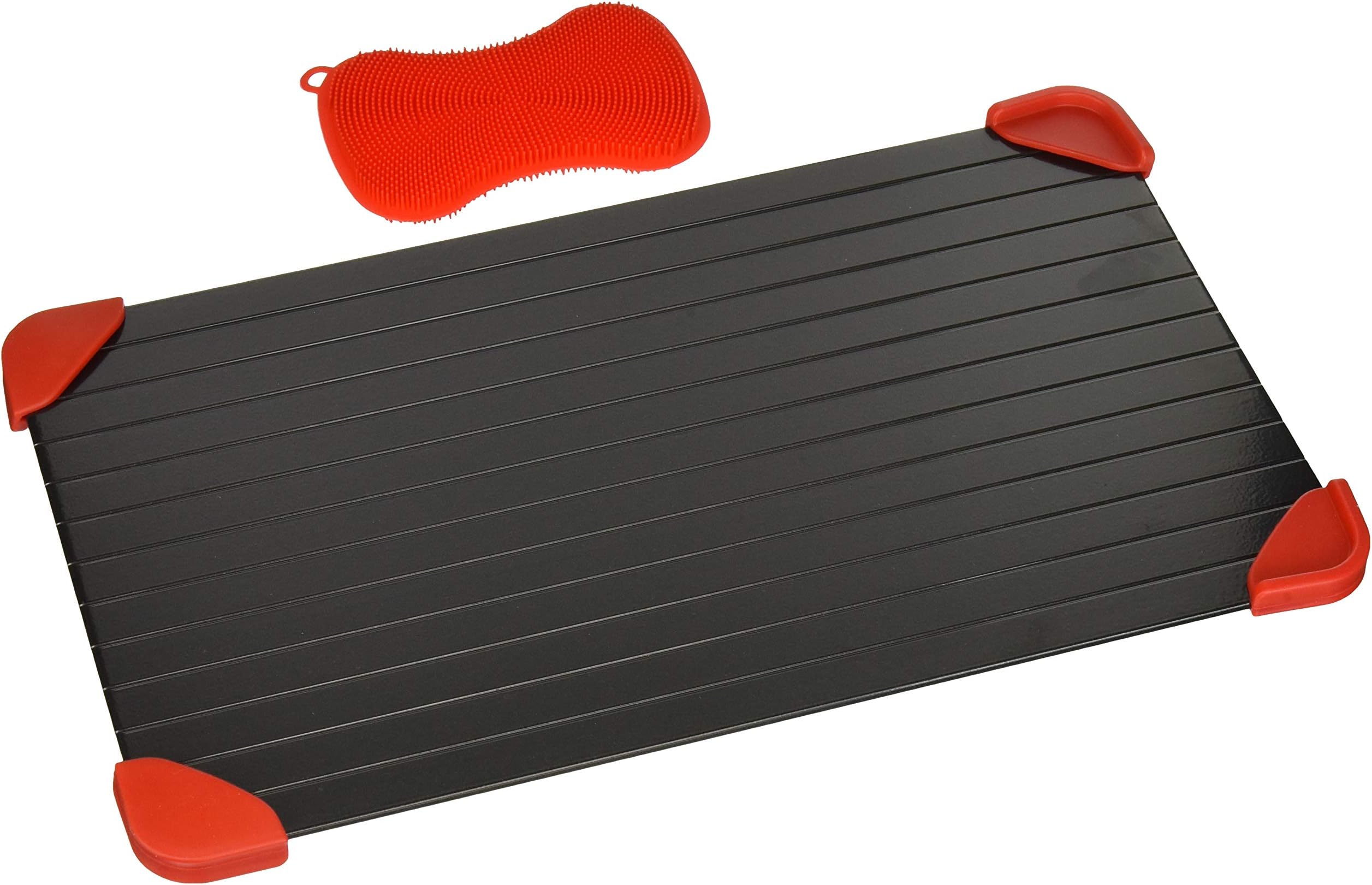 MN Majestic 1 Defrosting Tray: (Largest Size) The Safest, Fastest Way for Thawing Meat, Chicken, Fish, Frozen Food-No Need for Electricity or Hot Wate, 14โ x 8โ x 3mm, Black