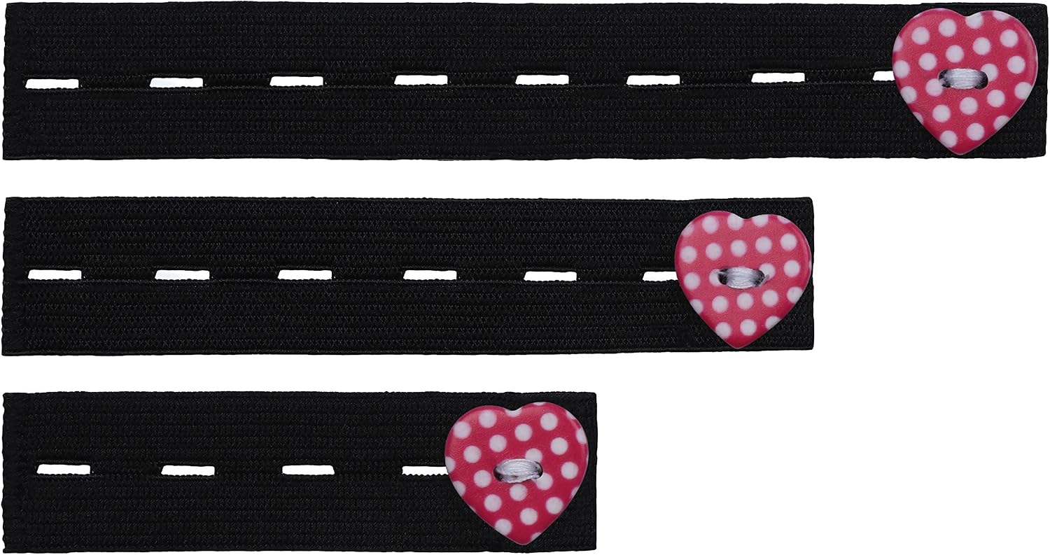 Be Mammy Women's Pants extension Rubber 3 Pack BE20-126 (Black/Pink, One size)