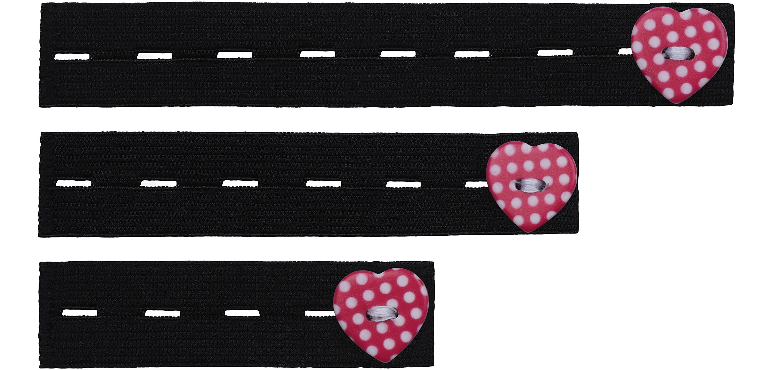 Be Mammy Women's Pants extension Rubber 3 Pack BE20-126 (Black/Pink, One size)