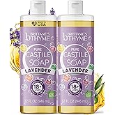 Brittanie’s Pure Castile Liquid Soap Refill, Lavender, 32 Ounce 2 Pack | Dish Soap, Hair & Body, Home, Gentle and Pure, Made with Natural Luxurious Oils, Vegan & Gluten Free Non-GMO