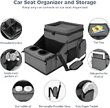 INFANZIA Car Seat Organizer Backseat Cooler 2 Cup Holders 45x27x26cm Gray view 4