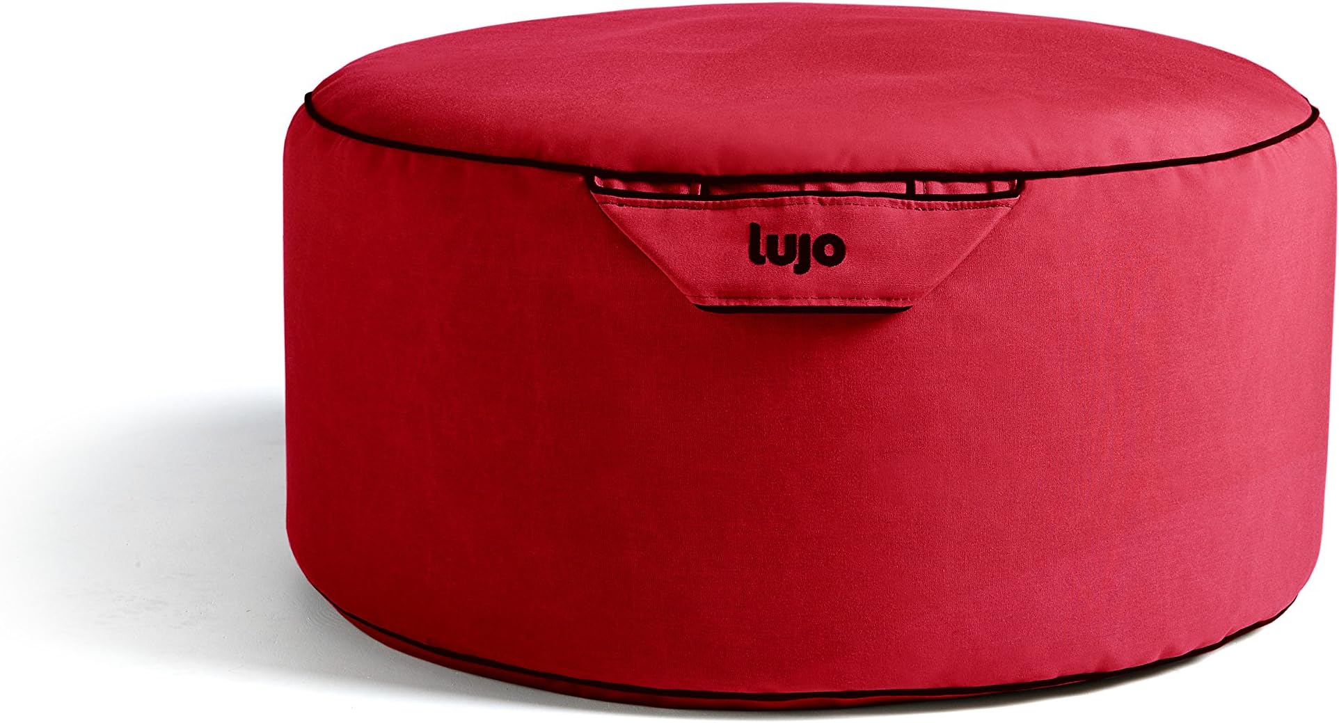 Outdoor Bean Bag Pouf - Tulum Collection (Filled, Jockey Red)
