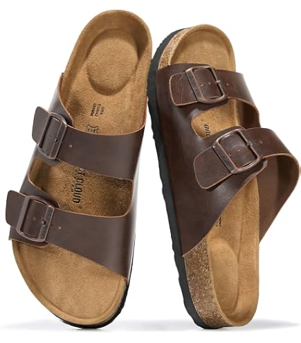 Birkenstock Medina Thong Sandals Mens US 9 Brown Adjustable Buckle Strap Slip On ntroducing the Birkenstock Medina slip-on sandals in mocha  main image 4