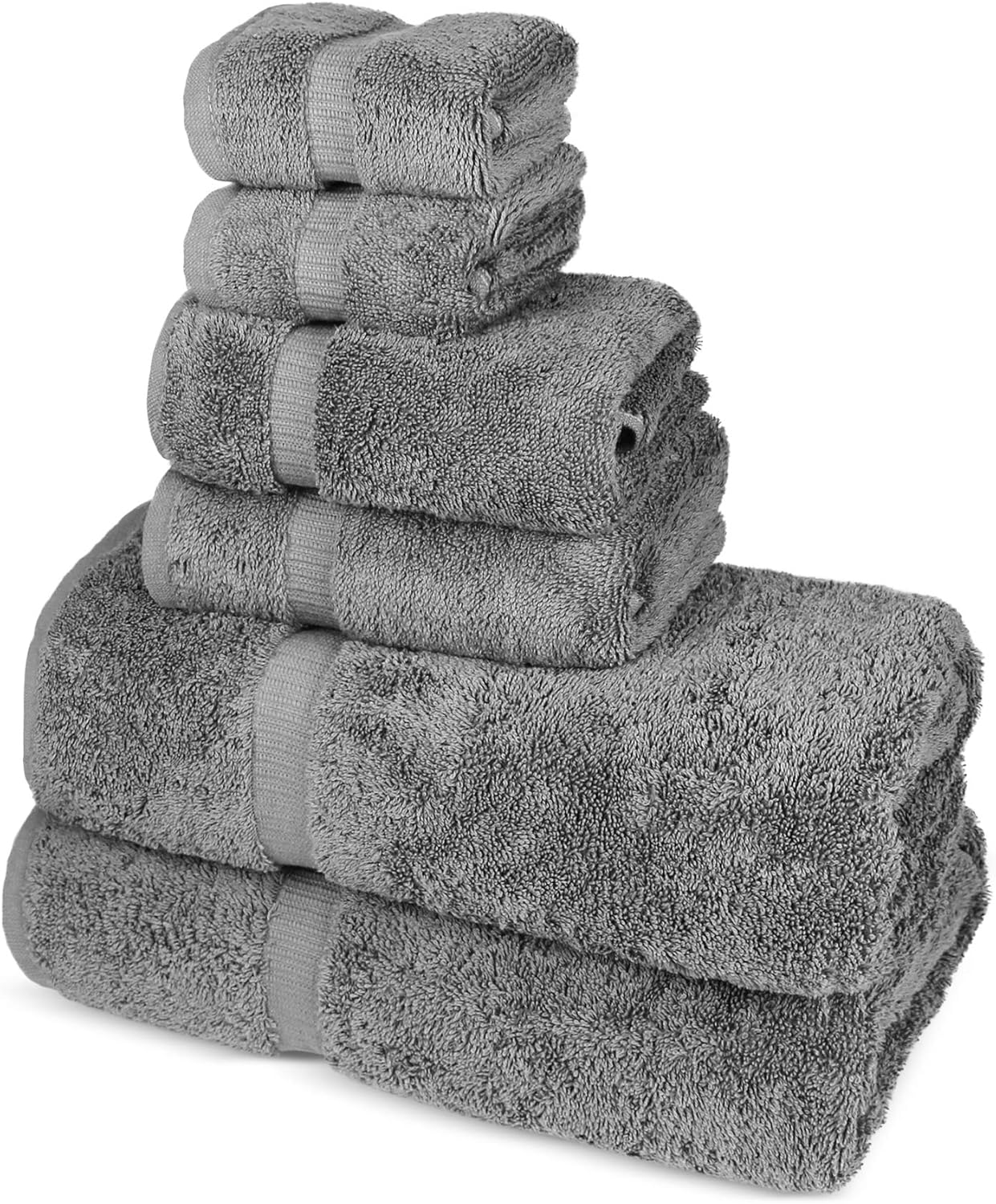 Chakir Turkish Linens Luxury Spa and Hotel Quality Premium Turkish Cotton 6-Piece Towel Set (2 x Bath Towels, 2 x Hand Towels, 2 x Washcloths, Beige): Home & Kitchen