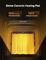 Pelonis 2 In 1 Mini Electric Fan Heater 2000W Ceramic Desk Heater A16a Black view 3