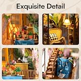 ROBOTIME Gardenhouse Book Nook Kit with LED Lights 3D Wooden Puzzle view 3