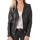 KYZER KRAFT Womens Leather Jacket Bomber Motorcycle Biker Real Lambskin Leather Jacket for Womens