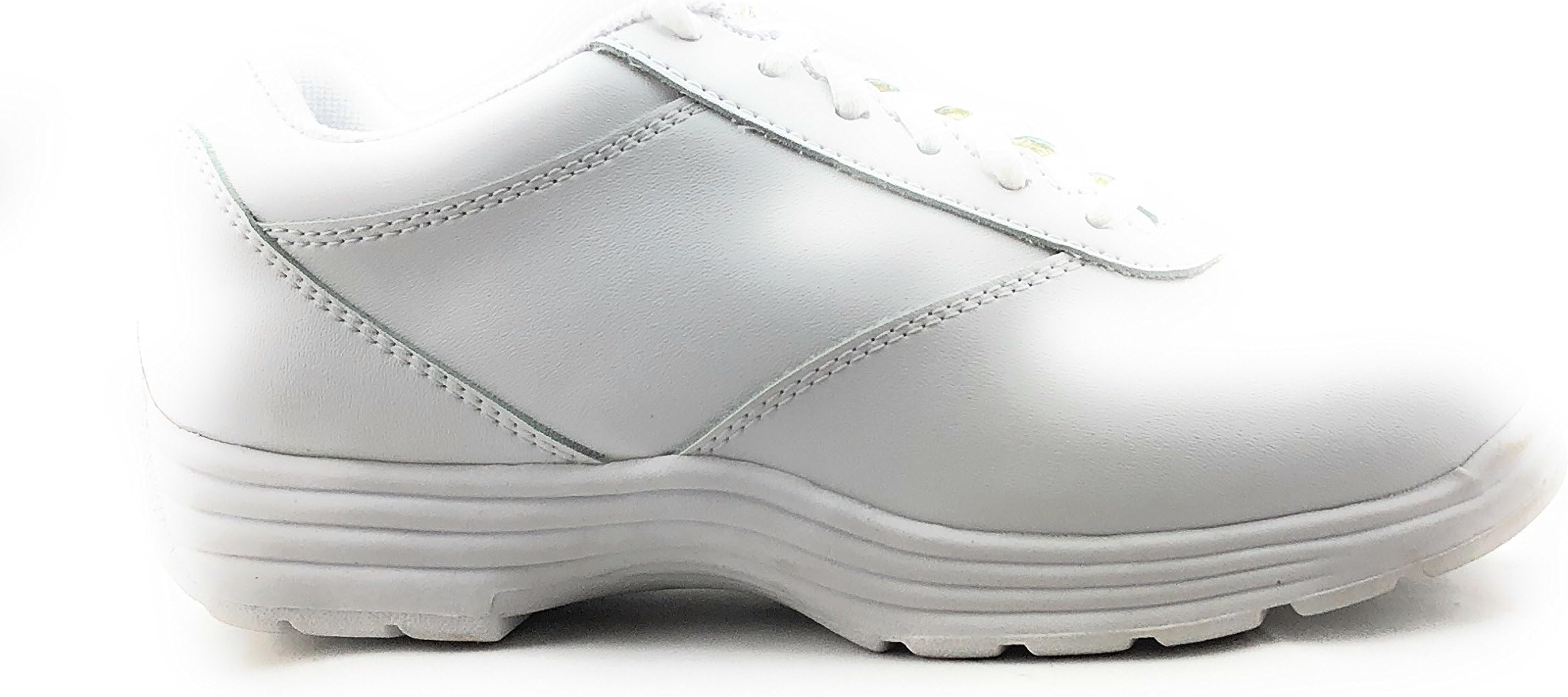 DINKLESEdge Men's Marching Band Shoes (Medium 12, White)