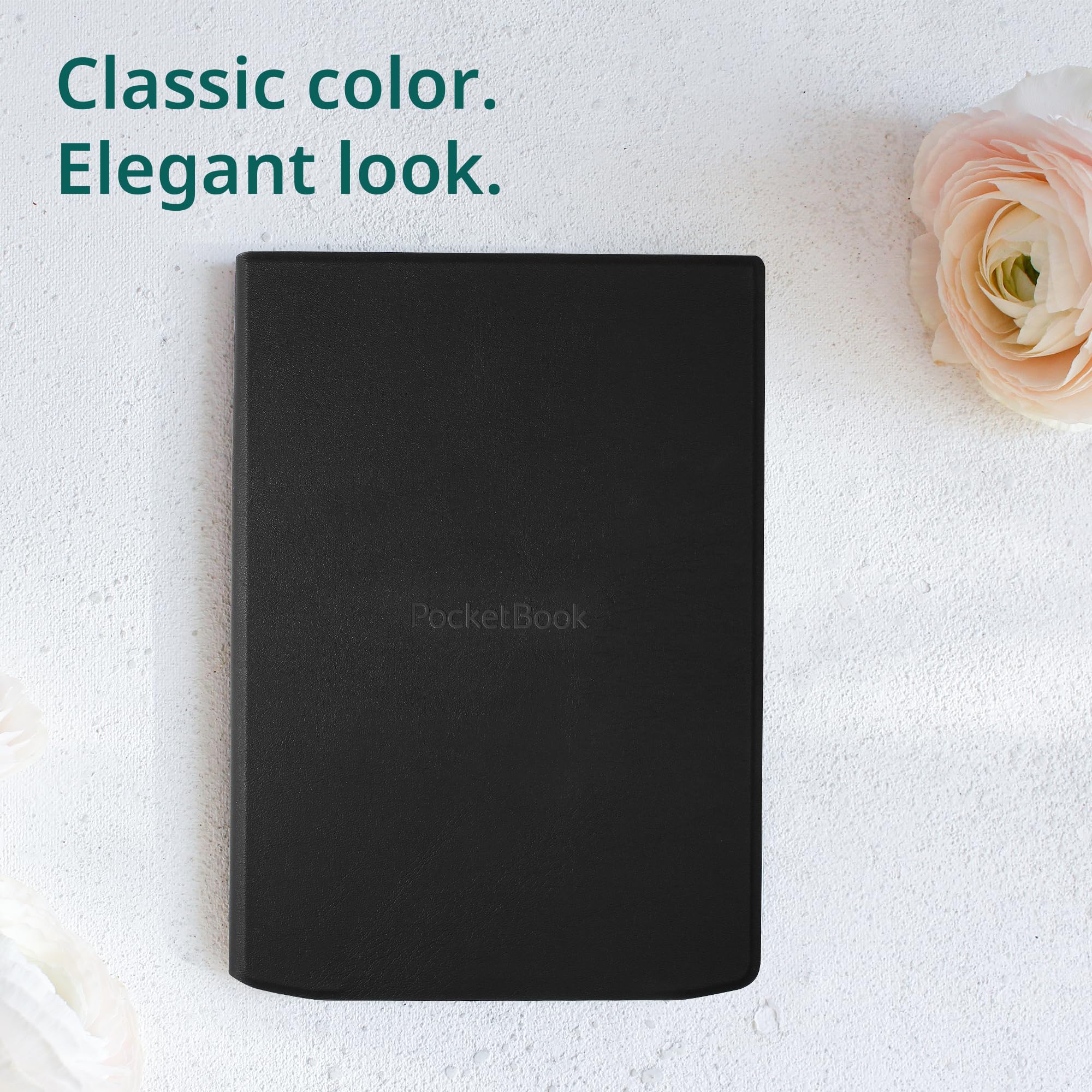 PocketBook E-Reader Cover for InkPad 4 & InkPad Color 2 | Flip Cover with Smart Sleep Function | Durable Protection | Lightweight Covers Perfect for Travel | E-Book Reader Case in Black