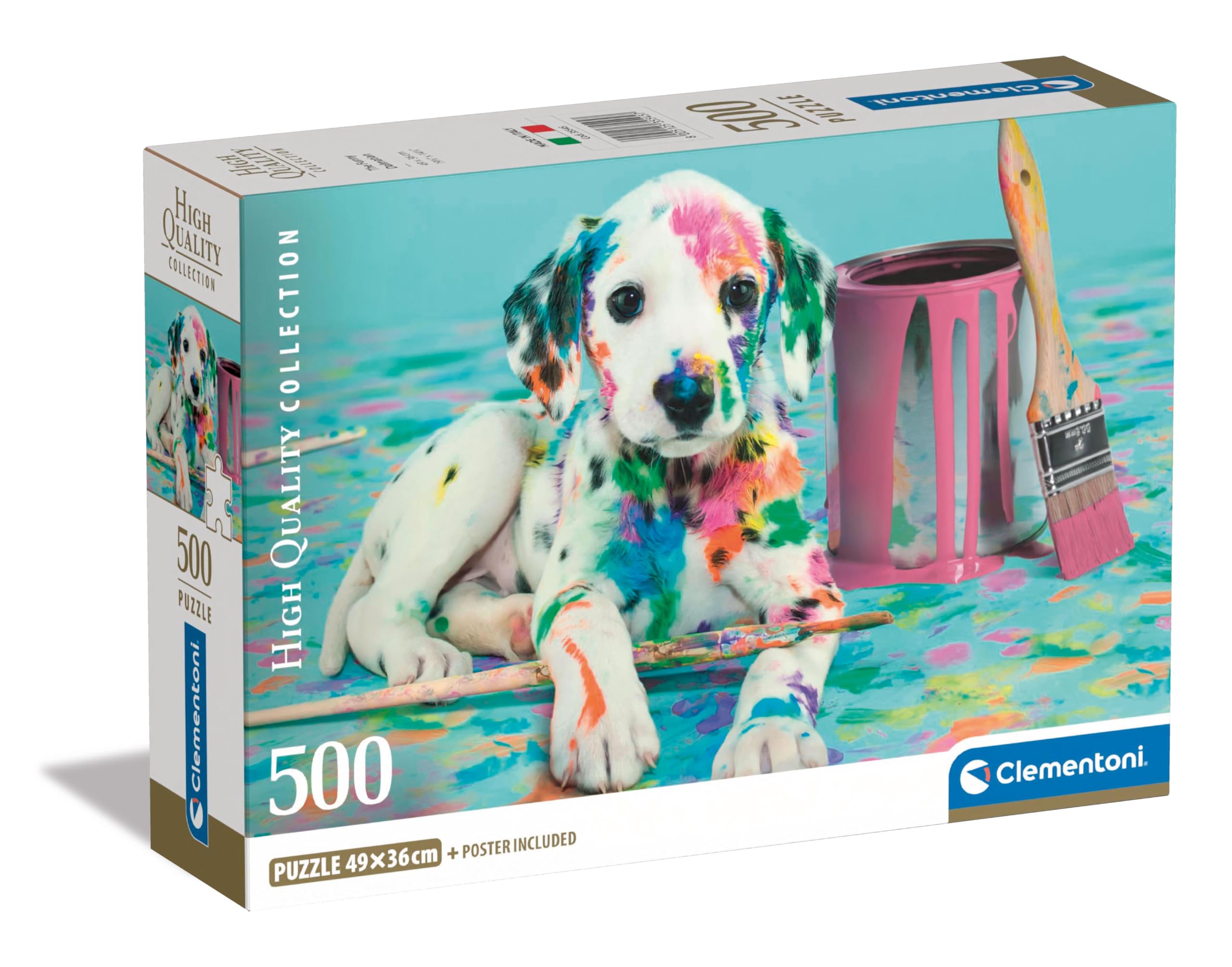 Clementoni Jigsaw Puzzle Collection - Funny Dalmatian 500 Pieces - Poster Included, Puzzle For Adults 14-99 Years, Gift For Men/Women, Dalmatian, Dogs, Animal, Made In Italy, 35545