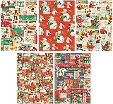 Vintage Christmas Wrapping Paper Santa In Magenta Hat On Red One Flat Sheet Vintage Christmas Gift Wrap Wrapping Paper Furoshiki Paper Party Supplies Deshpandefoundationindia Org