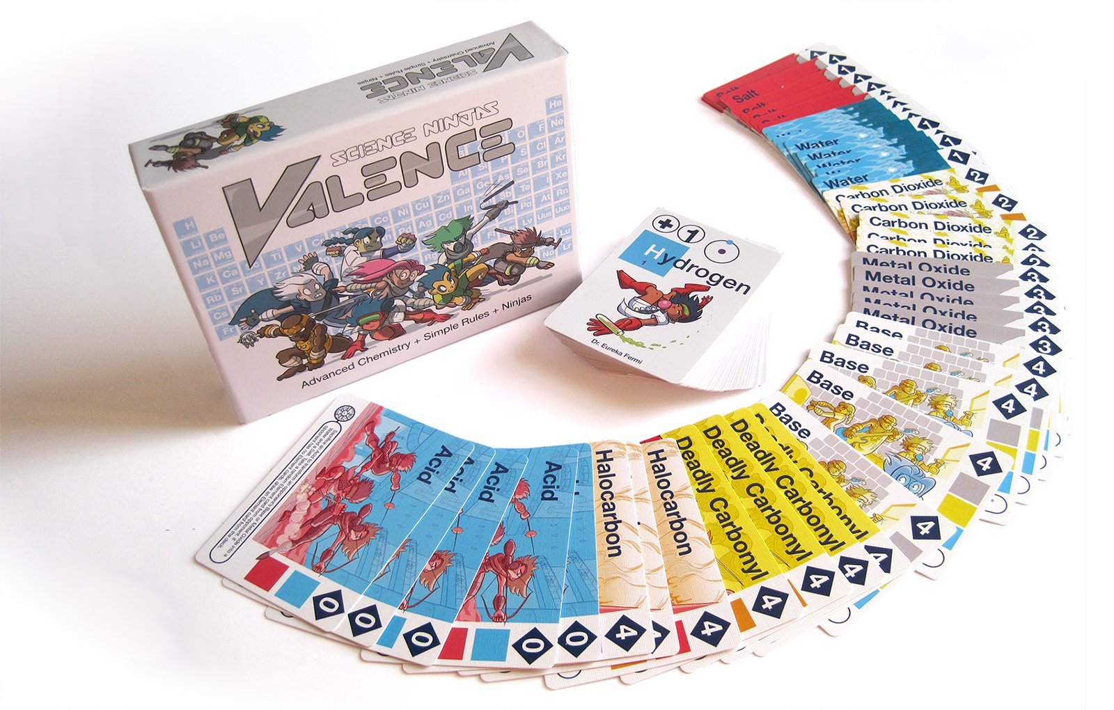 Science Ninjas Valence Card Game Advanced Chemistry + Simple Rules