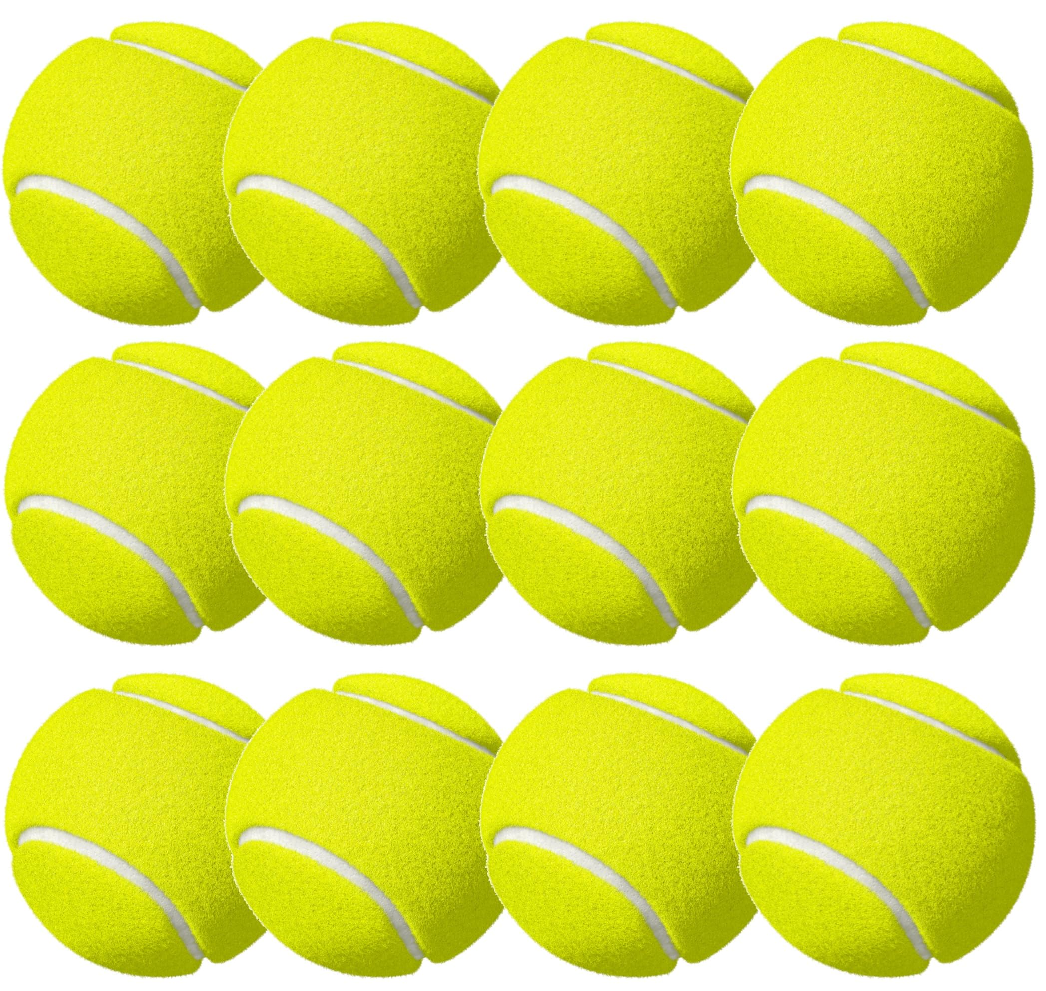 OUTDOORN 12er Tennisbälle - Wettkampf & Training - Tennisball gelb für Kinder & Hunde & Waschmaschine