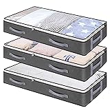 Vieshful 3 Pack Underbed Storage Bags 75L Foldable