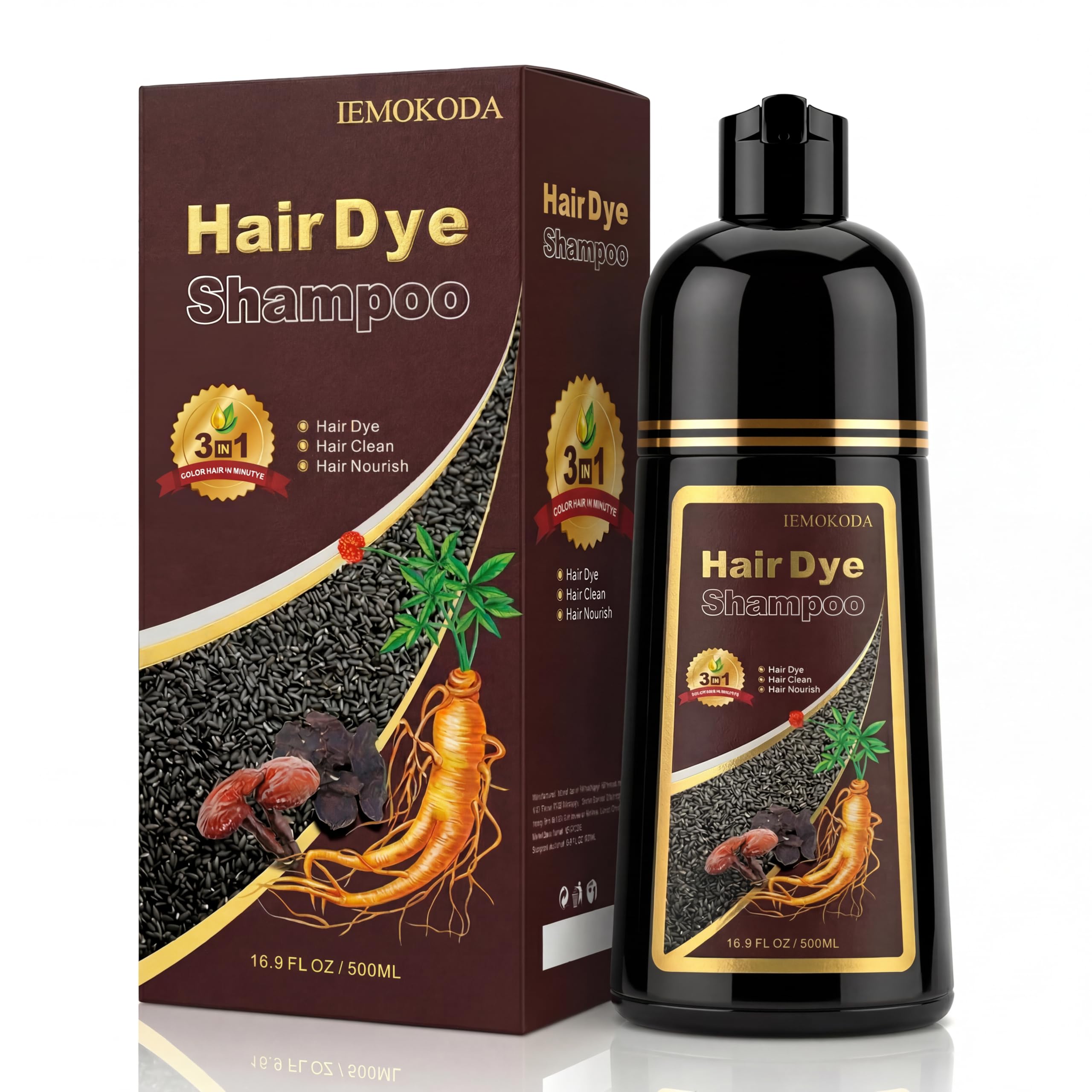 Photo 1 of * I OPENED THE FACTORY SEAL TO DOUBLE CHECK THAT EVERYTHING WAS UNUSED * TYAYW Deep Wine Red Hair Dye Shampoo 3 in 1 for Gray Hair, Instant Hair Dye for Men Women, Long-lasting & Natural Hair Color Shampoo, Effect in Minutes, 16.9 Fl Oz