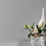 Arthouse Mid Grey Textured Linen Wallpaper - Subtle Lustre Finish view 2