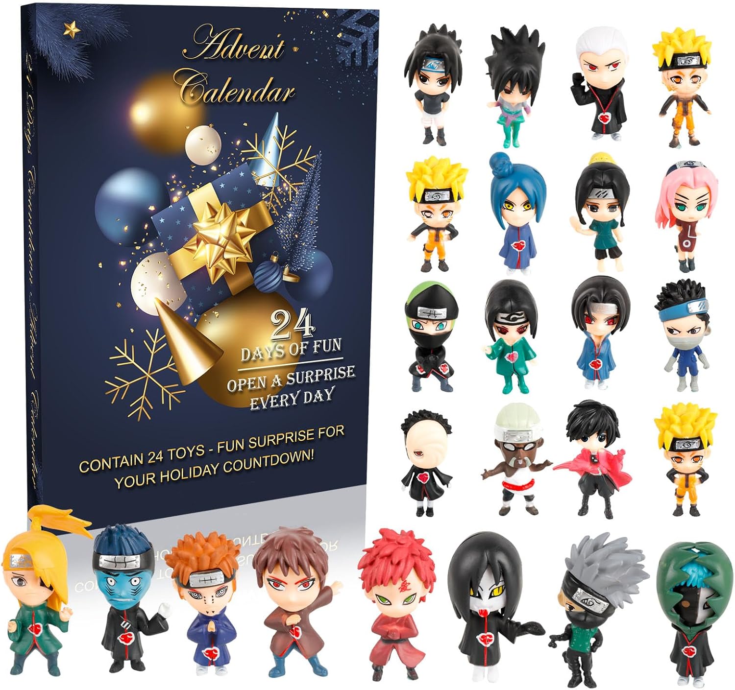 Advent Calendars - Anime Advent Calendar 2023, 24 Days Christmas Countdown Calendar Gift Set with 24 Anime Figure for Boys, Girls, Kids and Adult, Christmas Party Favor Gifts