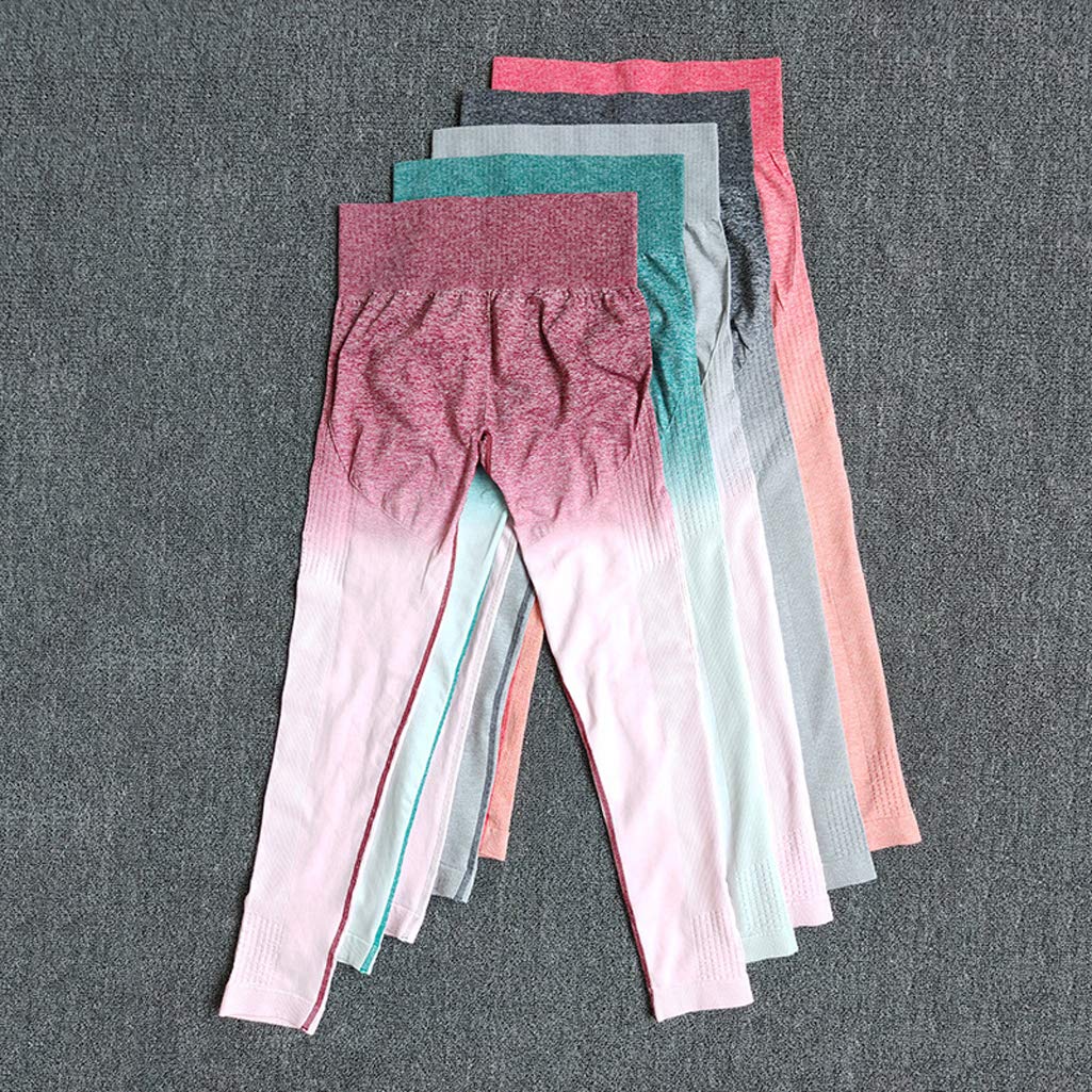 BycRad Womens Flex Ombre Slimming Leggings Yoga Pants Compression Tights Black S