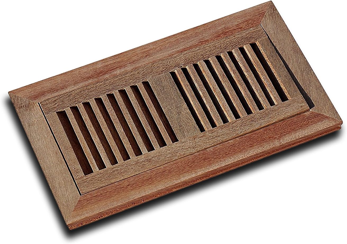 WELLAND Cumaru 4 X 12 INCH Hardwood Vent With Frame, Floor Register