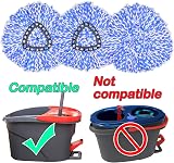 UNU 6 Pack Mop Head Replacement for Vileda Triangle Spin Mops Blue view 3