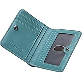 Alldaily Small RFID Wallet for Women Slim Compact Bifold Pocket Ladies Travel Mini Purse (Purist Blue)