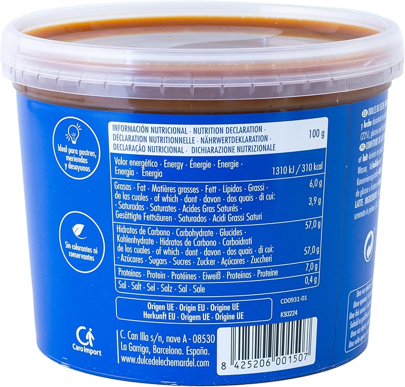 Classic Dulce de Leche Milchkaramellaufstrich, Keine Farb Oder Konservierungsstoffe, 1 kg