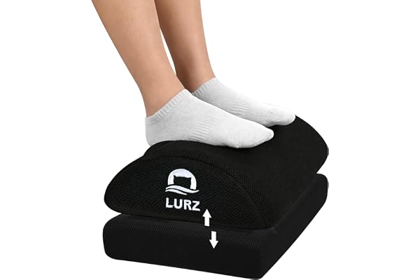 Ergonomic Foot Rest Under Desk for Office desk accessories – Adjustable Height Memory Foam Foot Stool Under Desk for home Off