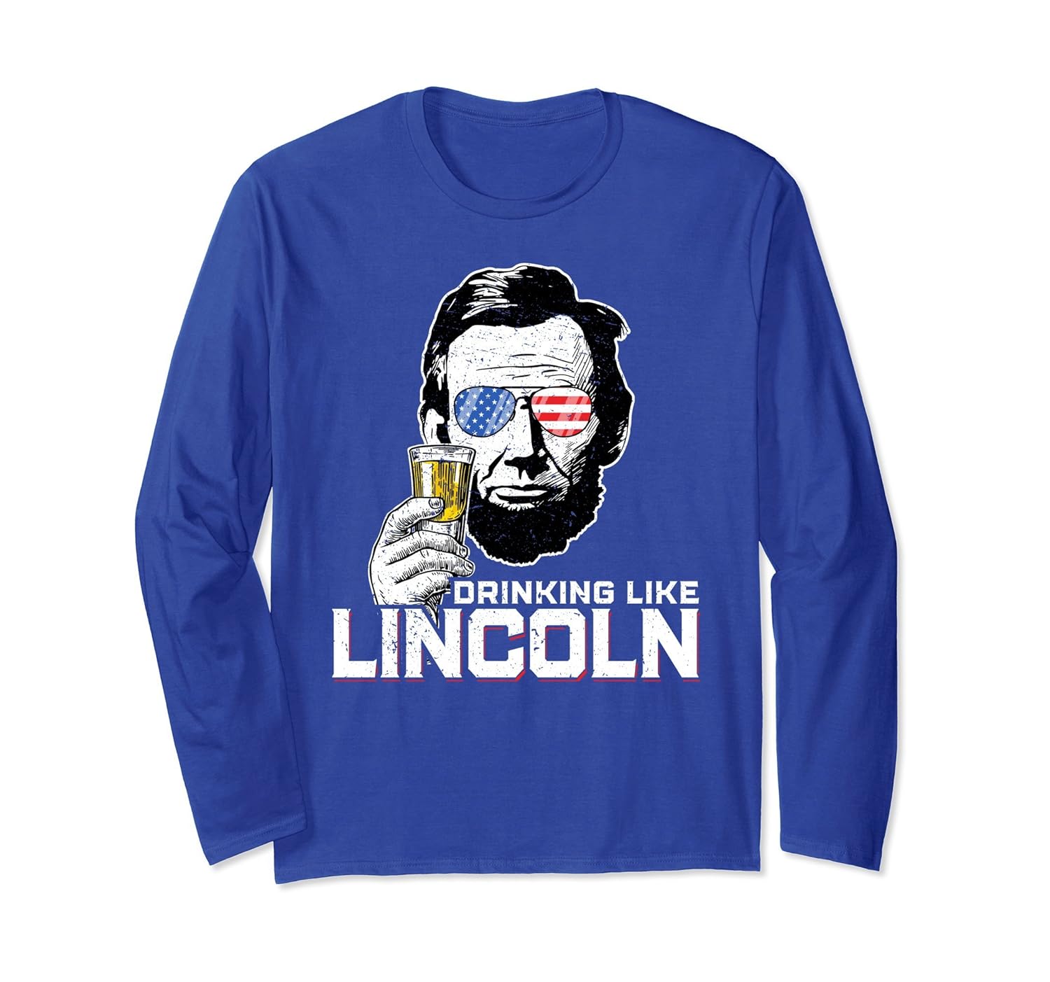 Drinking Like Lincoln Beer American Patriot Sleeves Shirt-anz