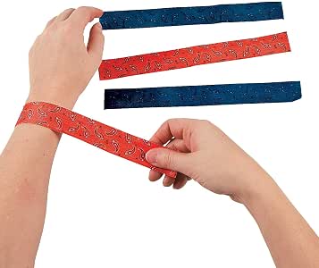 thumbnail image 2 of Aazon.co: Fun Express - Cowboy Bandanna Print Slap Bracelet - Jewelry... 2 of 11