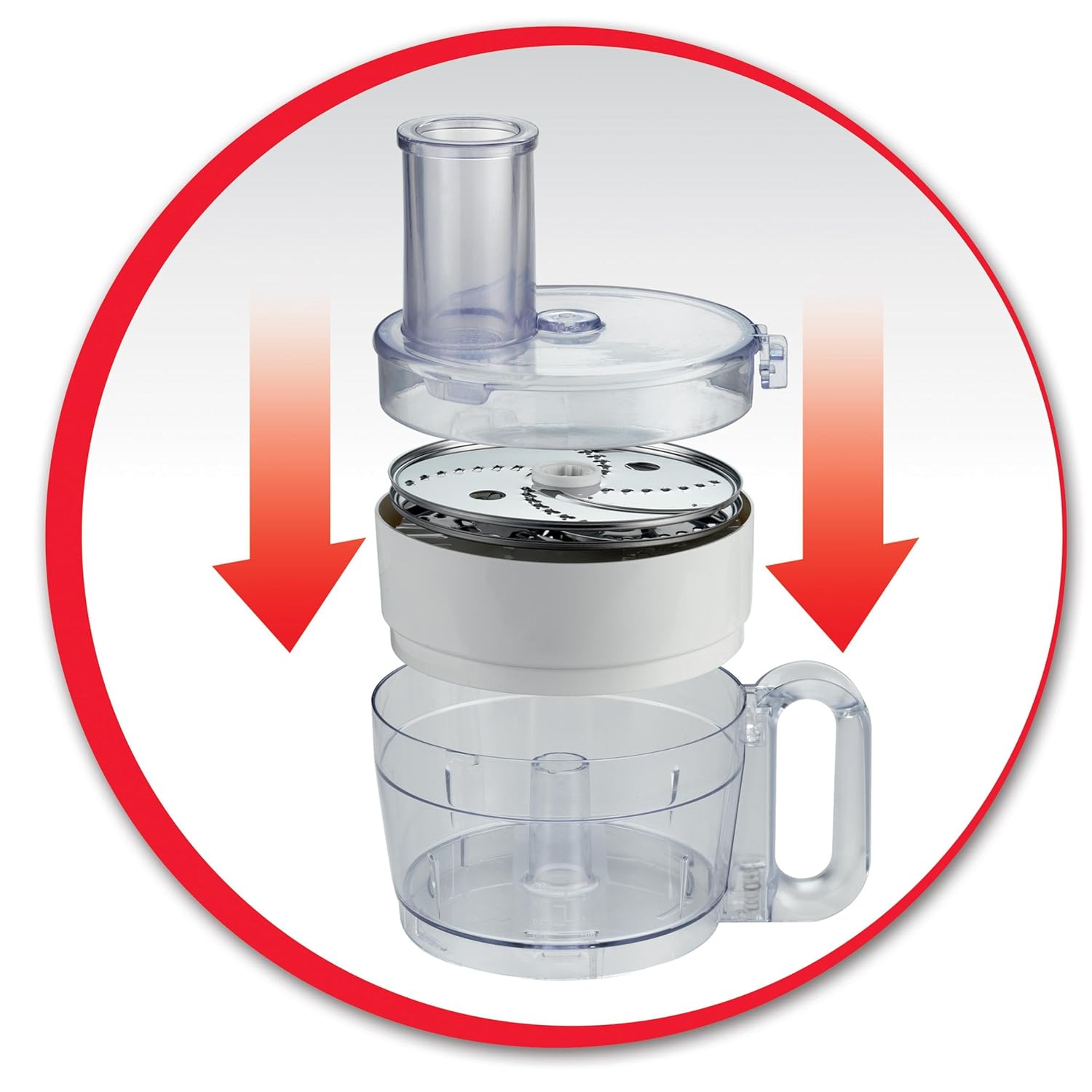 Recipiente Per Robot Da Cucina Moulinex Masterchef 8000 FP659GB1 - Ciotola In Plastica Rossa